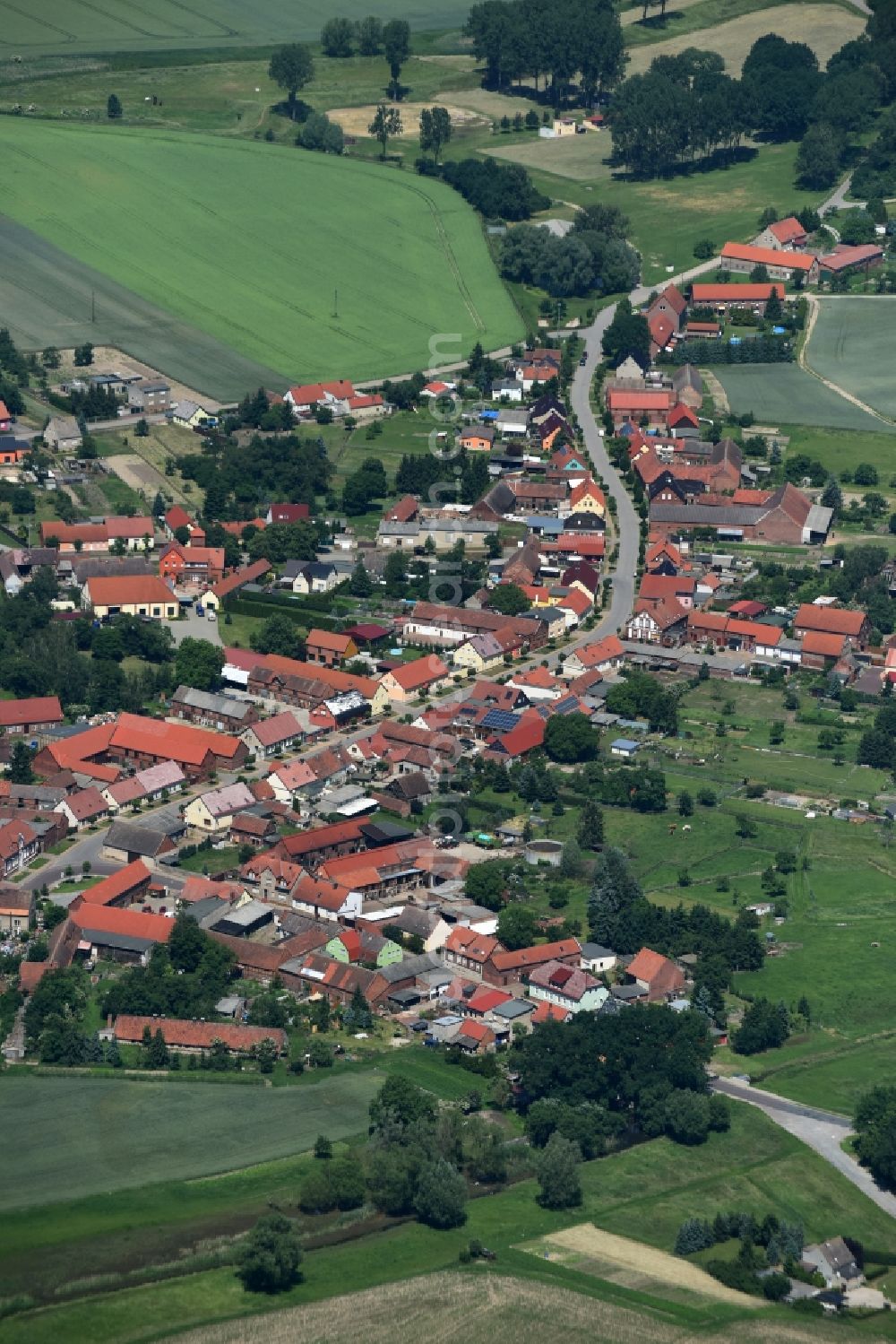 Ihleburg from above - Village view of Ihleburg in the state Saxony-Anhalt