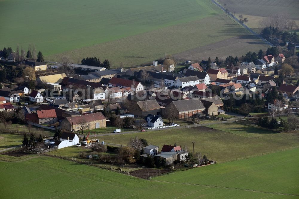 Jesewitz from above - Village view of Jesewitz in the state Saxony