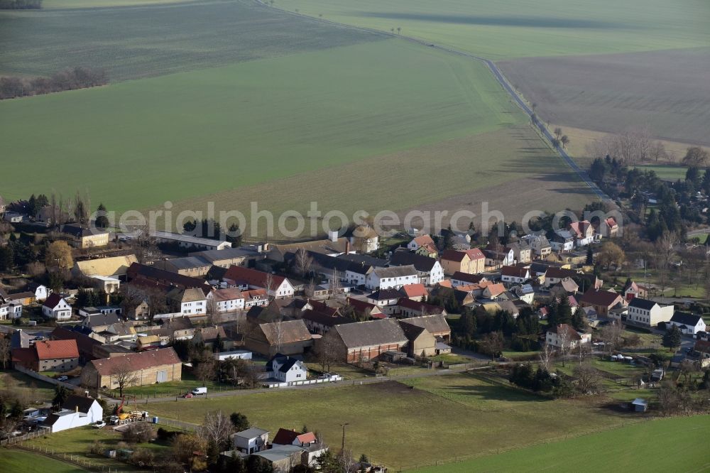 Jesewitz from the bird's eye view: Village view of Jesewitz in the state Saxony