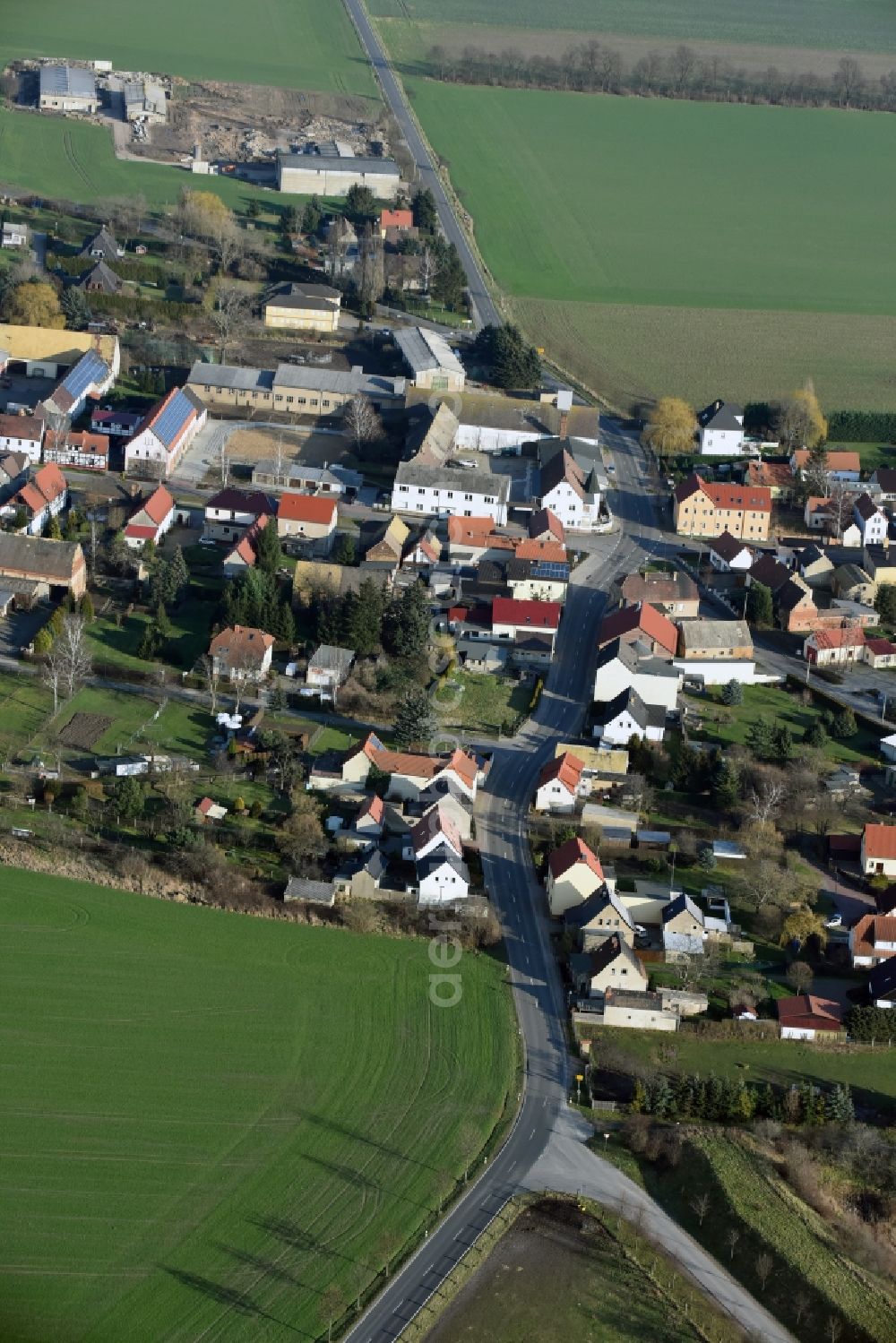 Aerial image Jesewitz - Village view of Jesewitz in the state Saxony