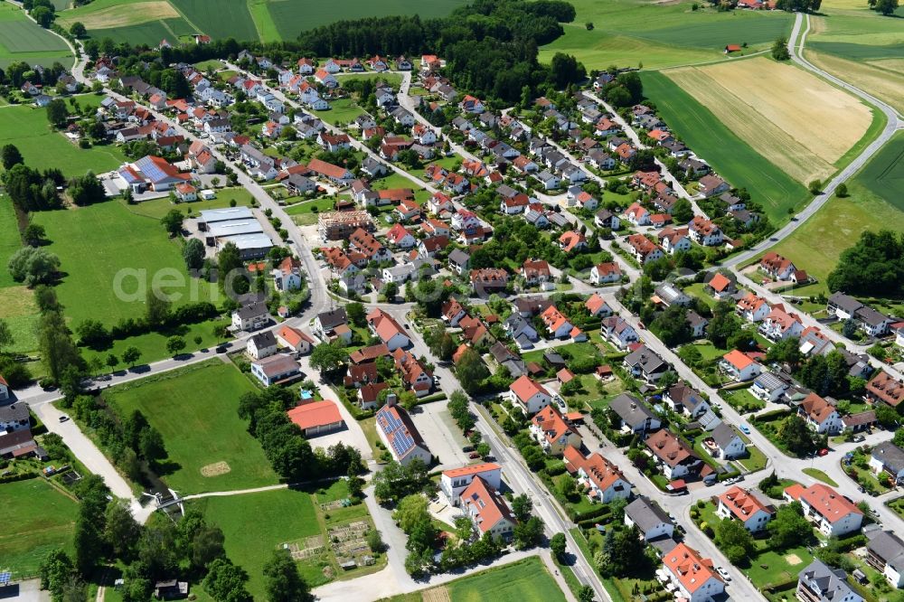 Jetzendorf from above - Village view in Jetzendorf in the state Bavaria, Germany