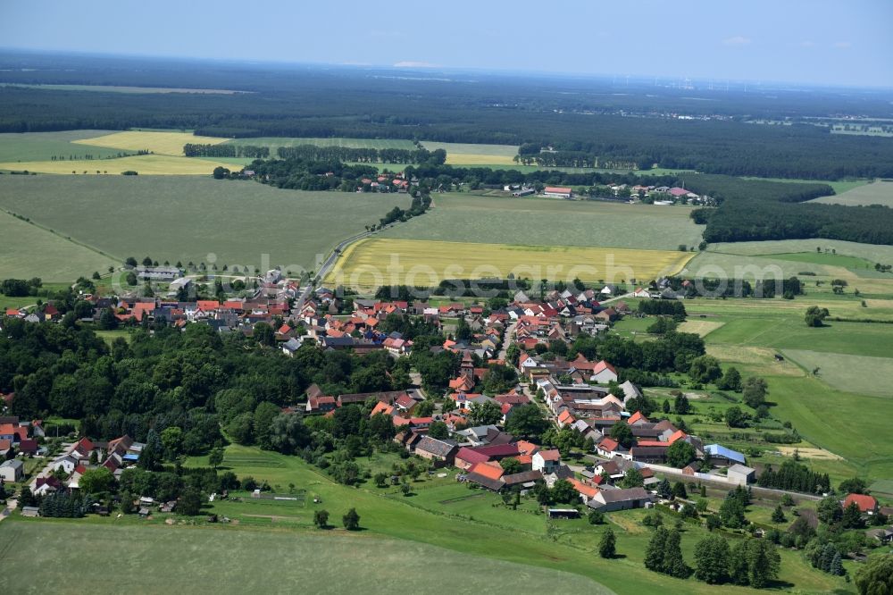 Kade from above - Village view of Kade in the state Saxony-Anhalt