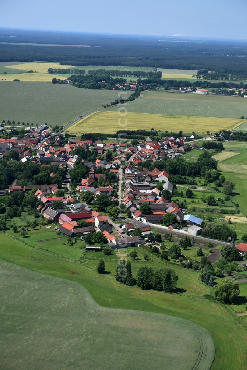 Aerial image Kade - Village view of Kade in the state Saxony-Anhalt