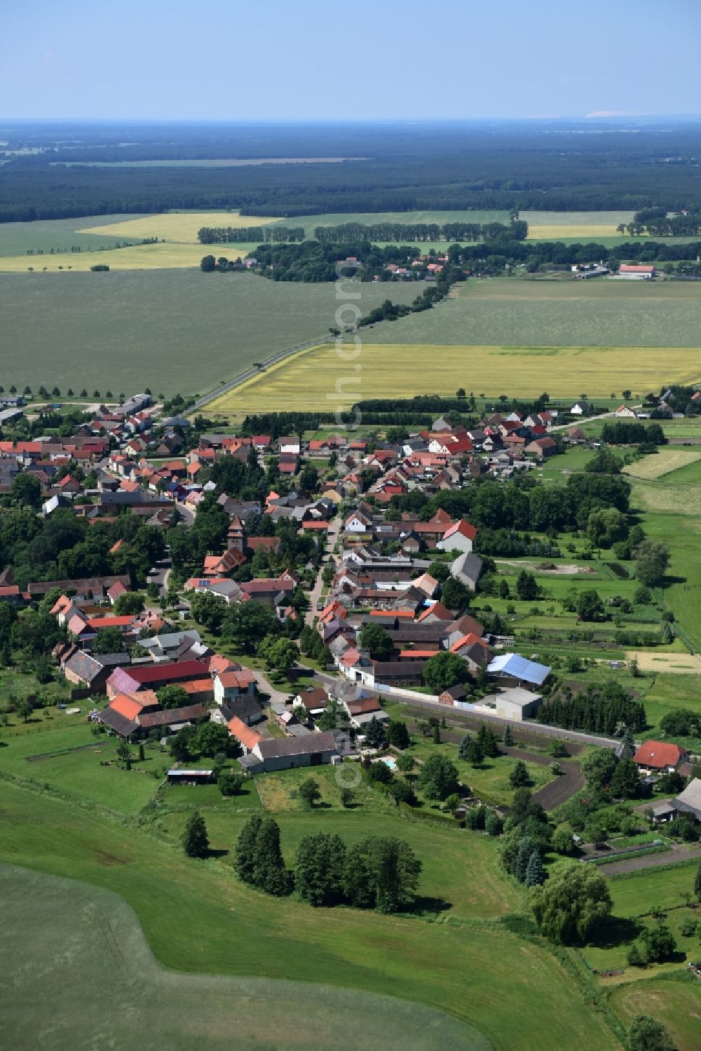 Aerial photograph Kade - Village view of Kade in the state Saxony-Anhalt