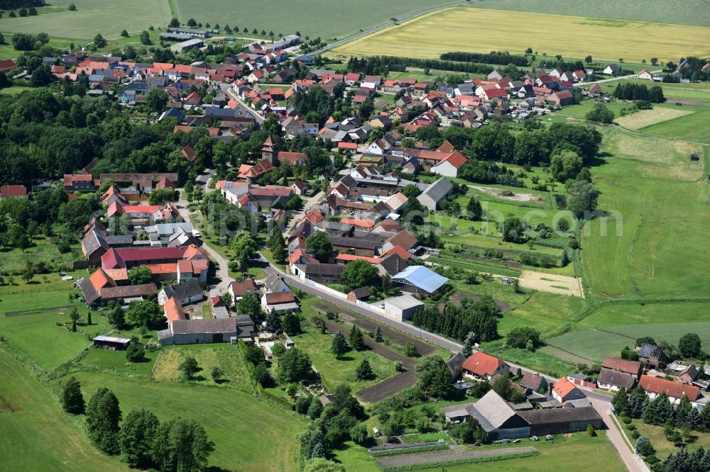 Kade from above - Village view of Kade in the state Saxony-Anhalt