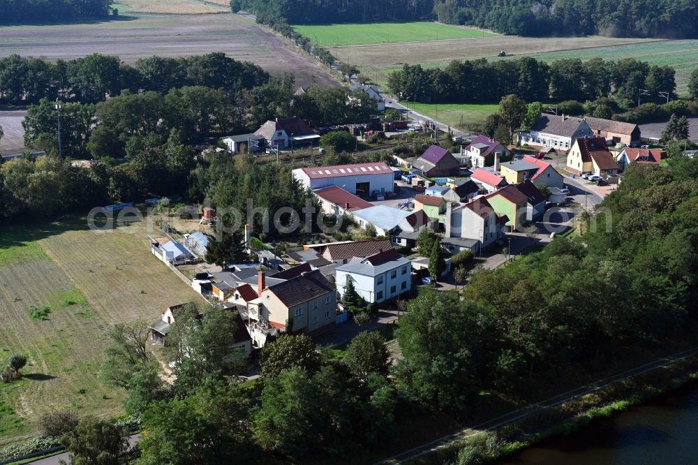 Aerial image Kader Schleuse - Village view in Kader Schleuse in the state Saxony-Anhalt, Germany