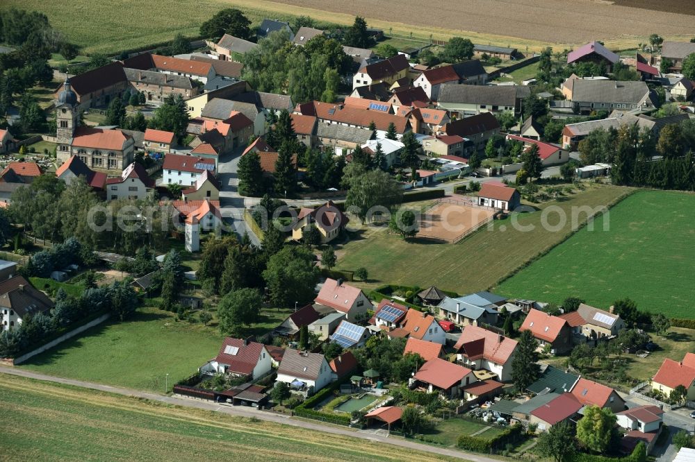 Kalzendorf from above - Village view of Kalzendorf in the state Saxony-Anhalt