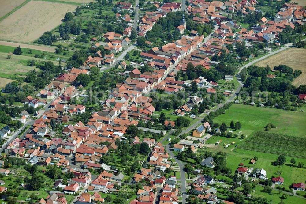 Kammerforst from above - Village view in Kammerforst in the state Thuringia, Germany