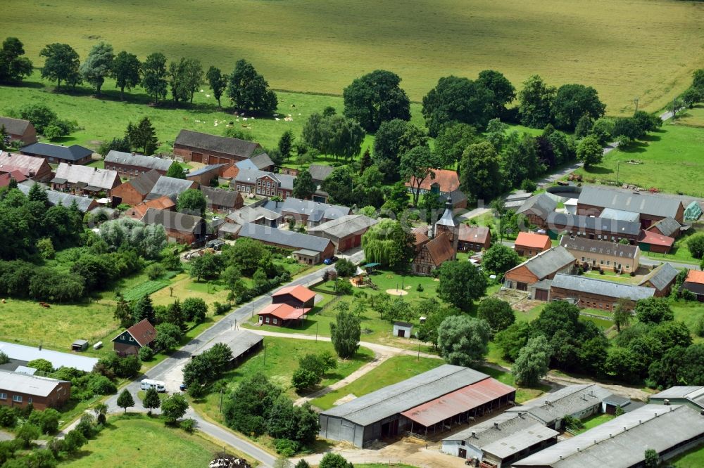 Aerial photograph Karstädt - Village view in Karstaedt in the state Brandenburg, Germany