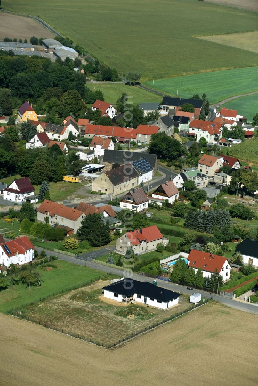 Aerial image Kühnitzsch - View of the village of Kuehnitzsch in the state of Saxony