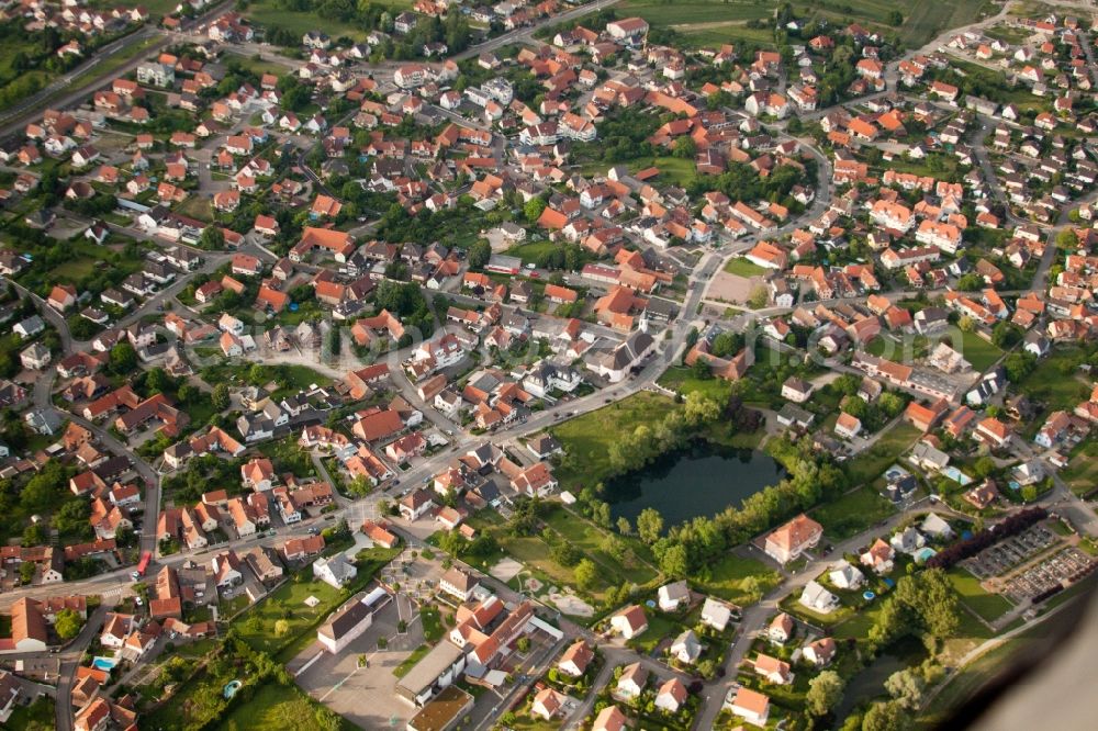 Aerial photograph Kilstett - Village view in Kilstett in Grand Est, France