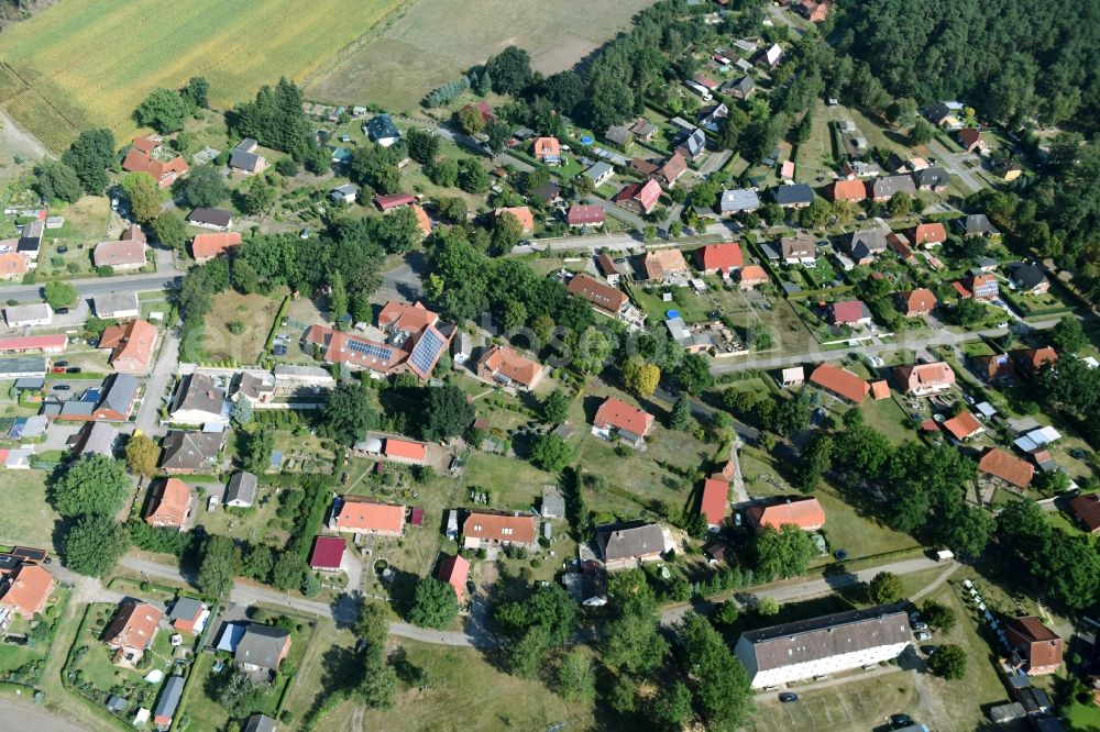 Kirch Jesar from the bird's eye view: Village view of Kirch Jesar in the state Mecklenburg - Western Pomerania