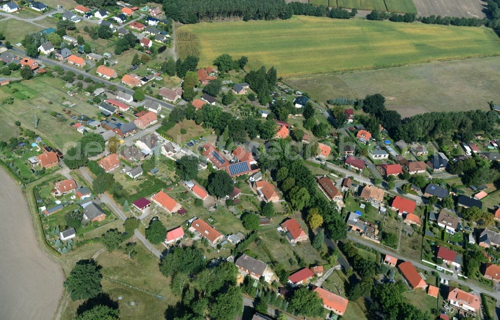 Aerial image Kirch Jesar - Village view of Kirch Jesar in the state Mecklenburg - Western Pomerania