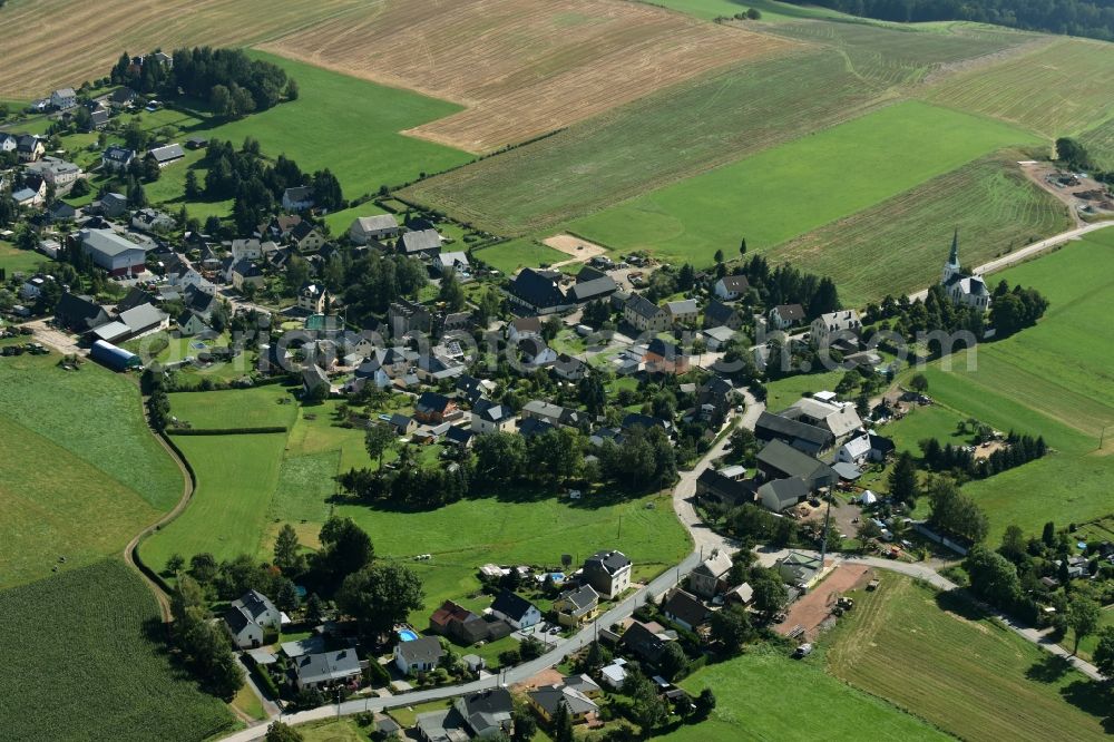 Aerial photograph Klaffenbach - Village view of Klaffenbach in the state Saxony