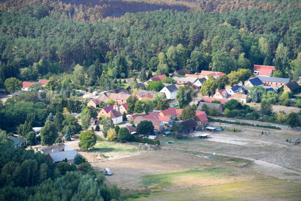 Klausdorf from the bird's eye view: Village view in Klausdorf in the state Brandenburg, Germany