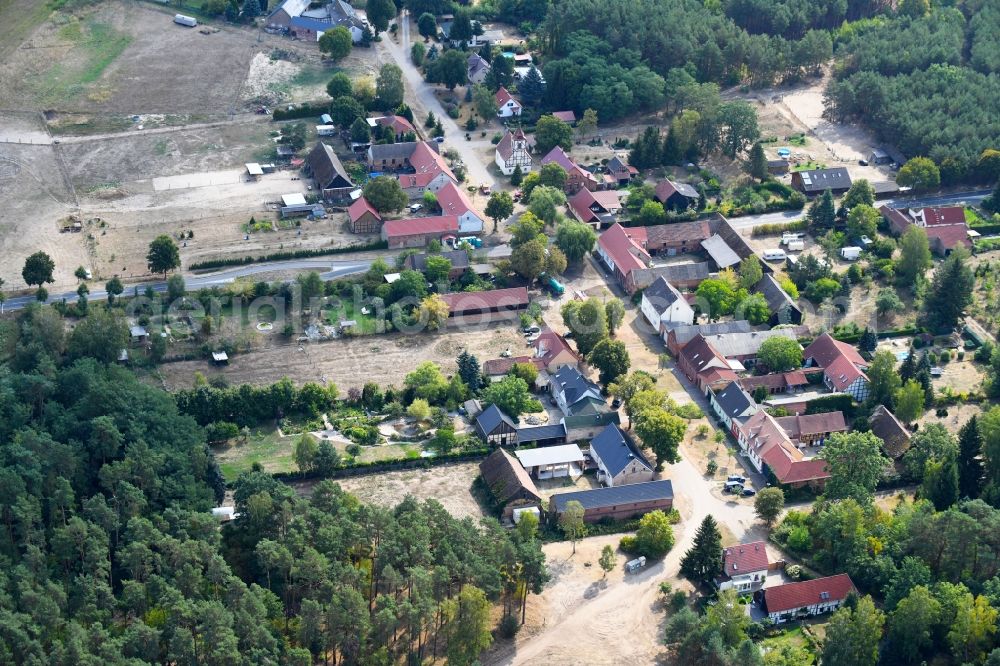 Aerial photograph Klausdorf - Village view in Klausdorf in the state Brandenburg, Germany