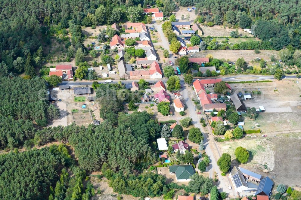 Klausdorf from the bird's eye view: Village view in Klausdorf in the state Brandenburg, Germany