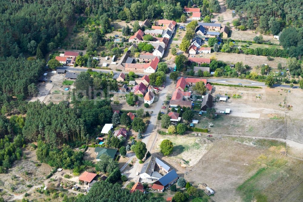 Aerial photograph Klausdorf - Village view in Klausdorf in the state Brandenburg, Germany