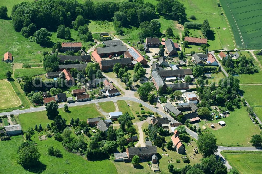 Klein Engersen from the bird's eye view: Village view in Klein Engersen in the state Saxony-Anhalt, Germany