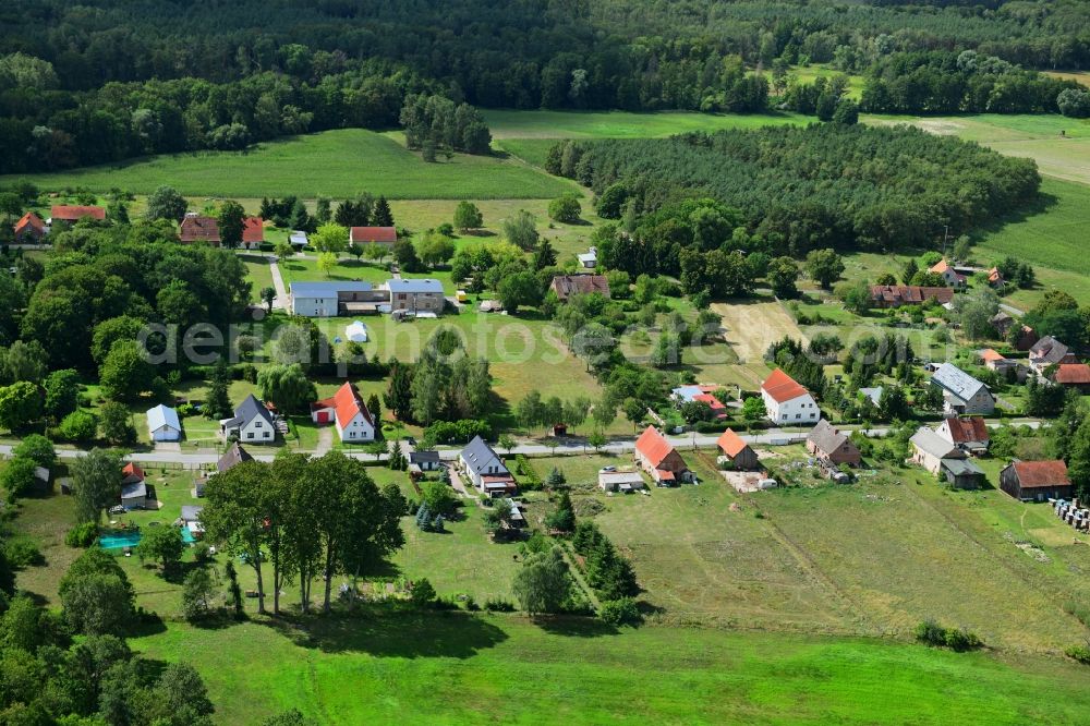 Klein Leppin from the bird's eye view: Village view in Klein Leppin in the state Brandenburg, Germany