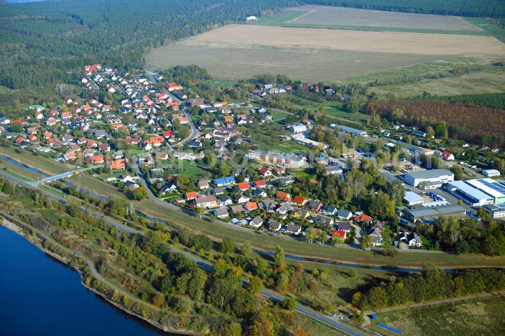 Aerial image Kleinkoschen - Village view in Kleinkoschen in the state Brandenburg, Germany