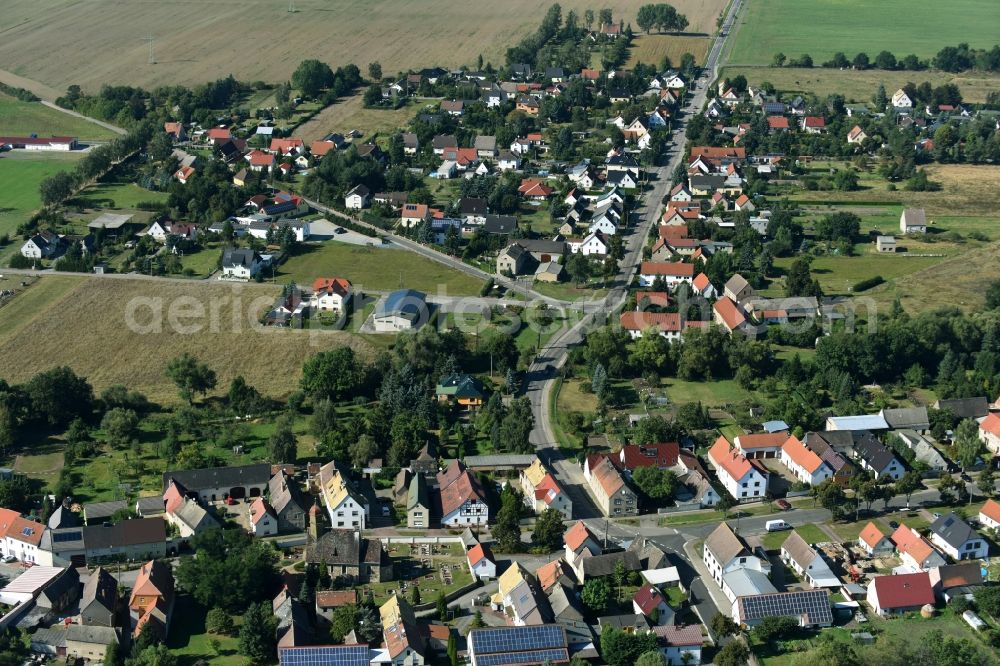 Klitzschen from the bird's eye view: View of the village of Klitzschen in the state of Saxony