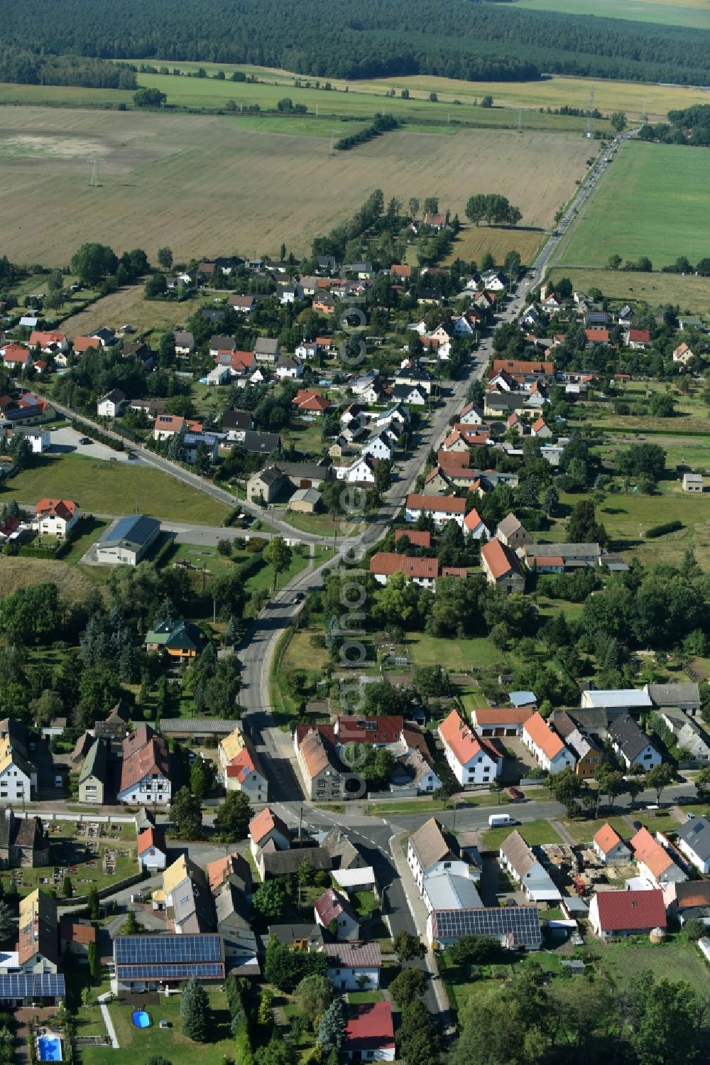 Aerial image Klitzschen - View of the village of Klitzschen in the state of Saxony