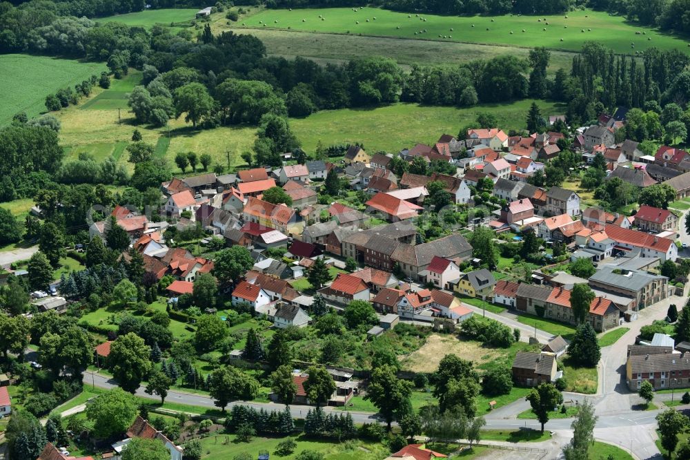 Kloster Gröningen from above - Village view of Kloster Groeningen in the state Saxony-Anhalt