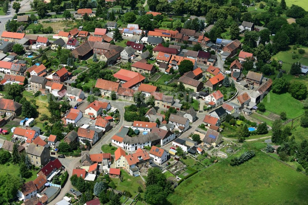 Aerial photograph Kloster Gröningen - Village view of Kloster Groeningen in the state Saxony-Anhalt