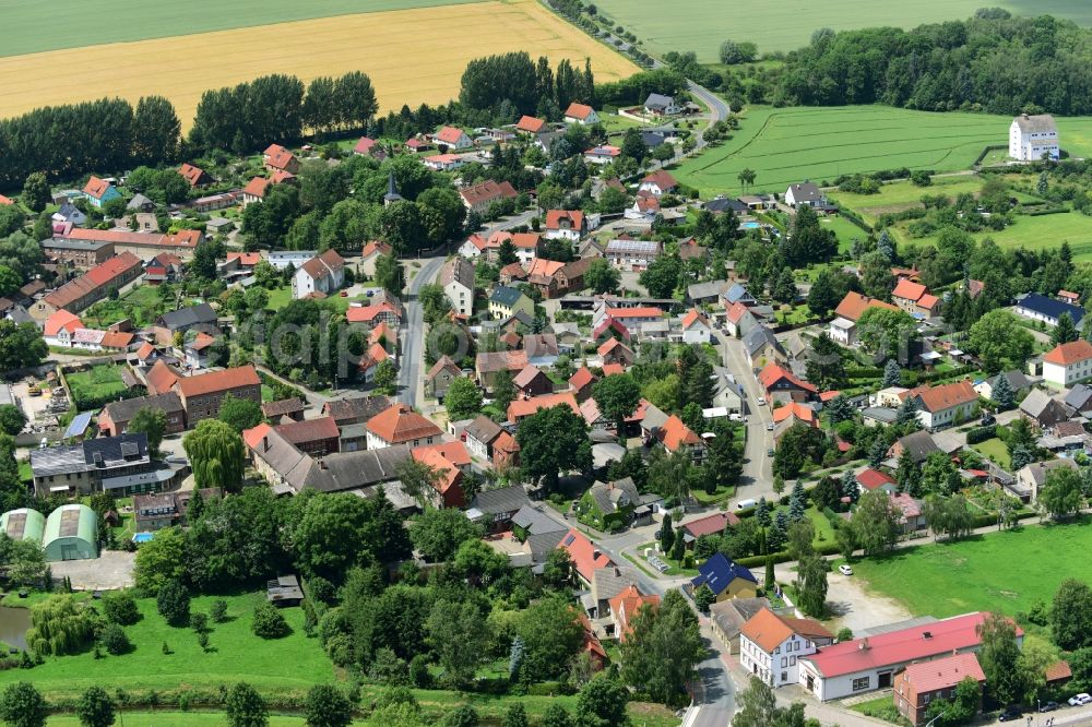 Aerial image Kloster Gröningen - Village view of Kloster Groeningen in the state Saxony-Anhalt