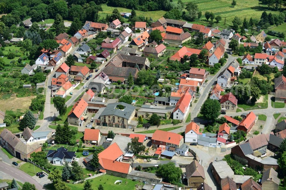 Aerial photograph Kloster Gröningen - Village view of Kloster Groeningen in the state Saxony-Anhalt