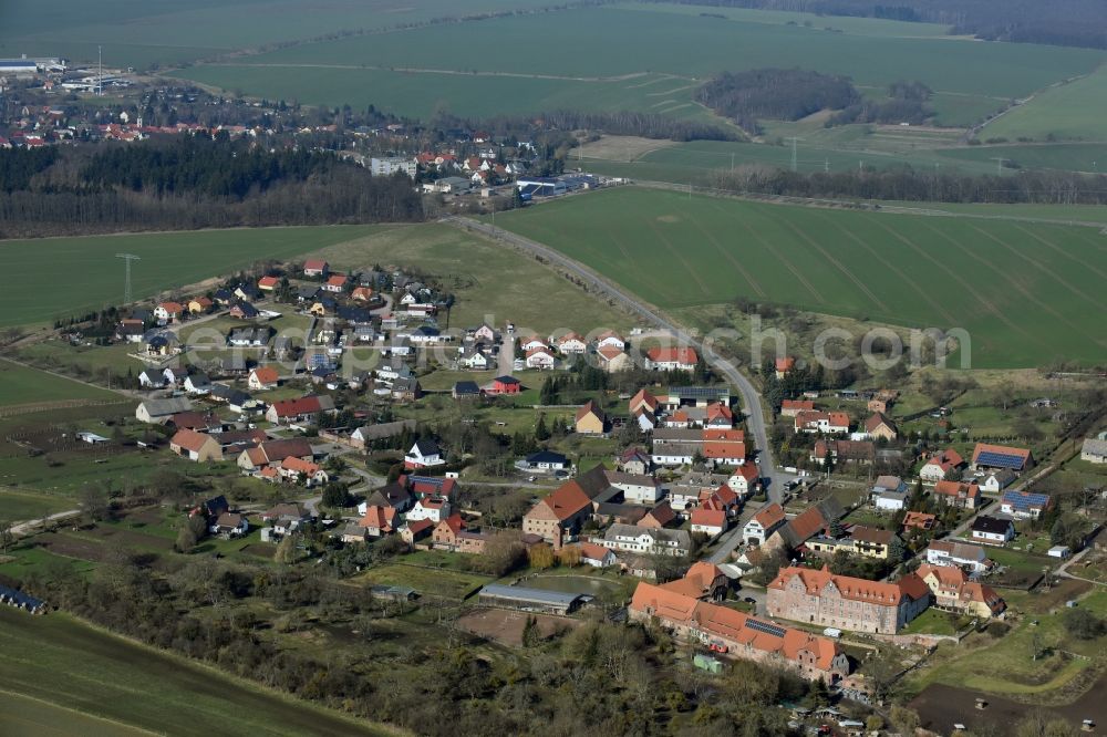 Klosterrode from the bird's eye view: Village view of Klosterrode in the state Saxony-Anhalt