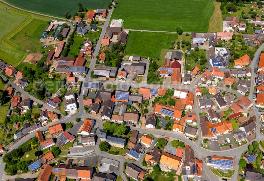 Aerial photograph Külte - Village view in Kuelte in the state Hesse, Germany