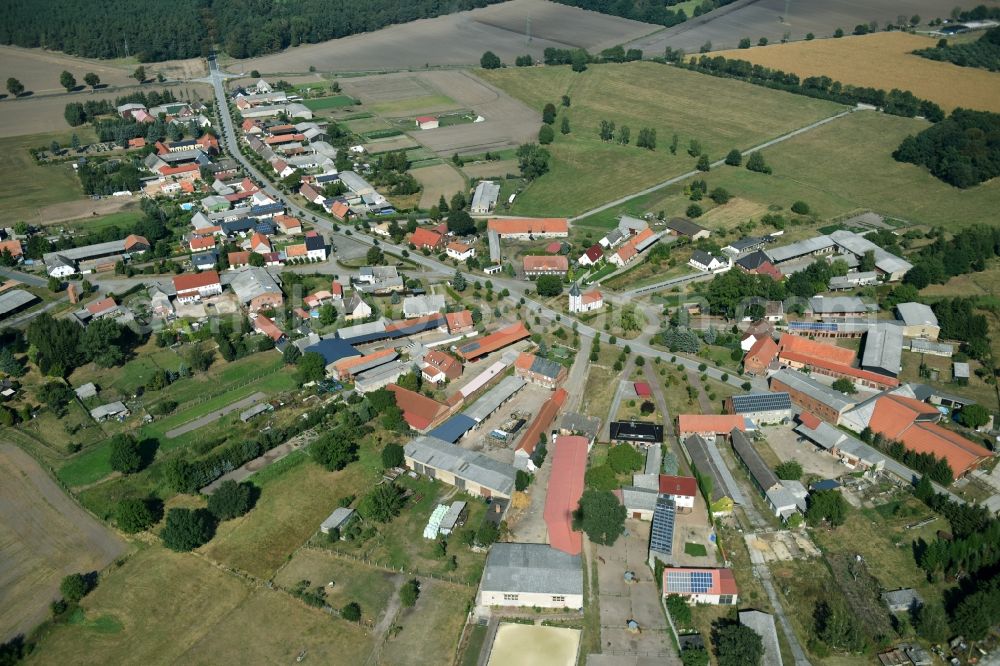 Klötze from the bird's eye view: Village view of Kloetze in the state Saxony-Anhalt