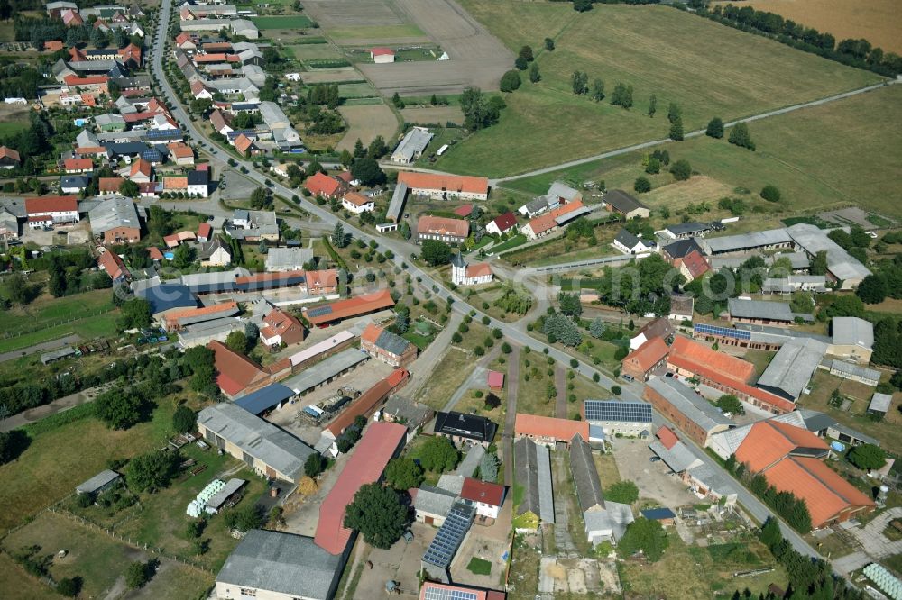 Aerial image Klötze - Village view of Kloetze in the state Saxony-Anhalt