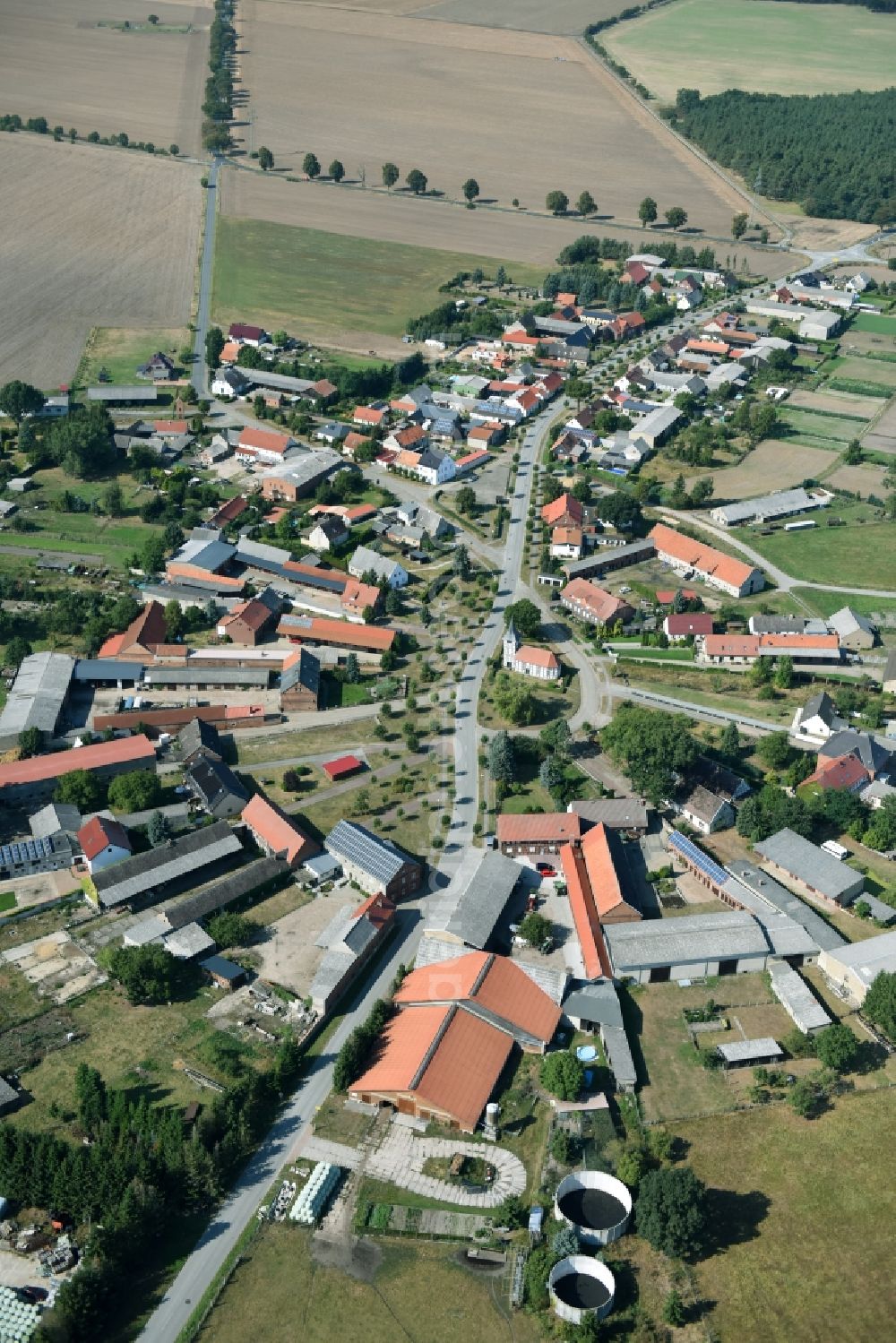 Klötze from above - Village view of Kloetze in the state Saxony-Anhalt