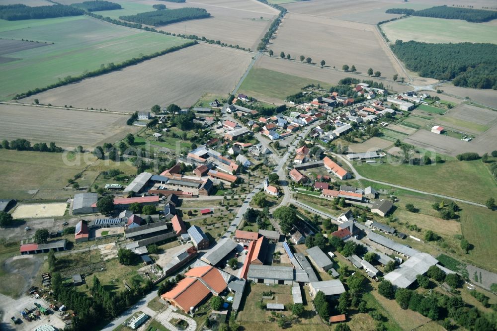 Klötze from the bird's eye view: Village view of Kloetze in the state Saxony-Anhalt