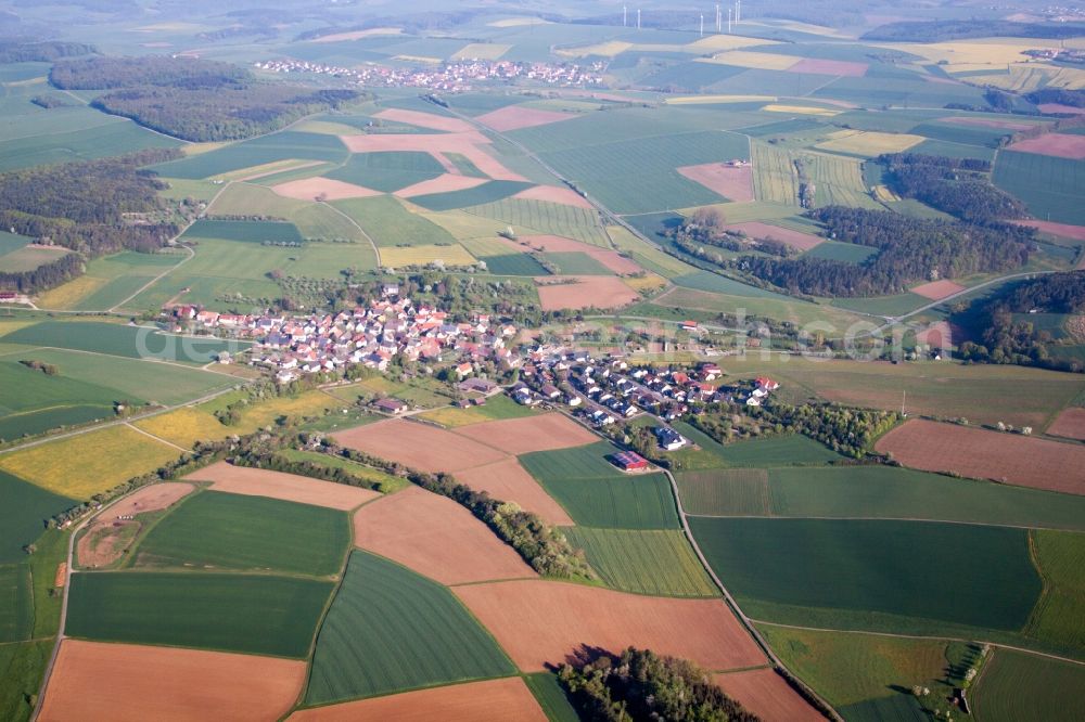 Königheim from above - Village view in Koenigheim in the state Baden-Wuerttemberg