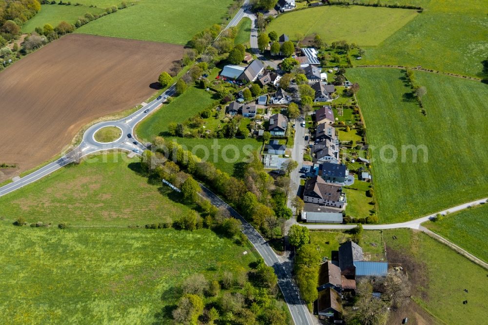 Königsheide from the bird's eye view: Village view in Koenigsheide in the state North Rhine-Westphalia, Germany