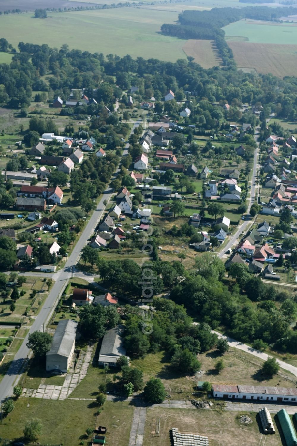 Aerial photograph Kotzen - Village view of Kotzen in the state Brandenburg