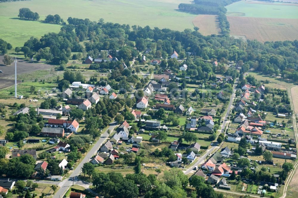 Kotzen from above - Village view of Kotzen in the state Brandenburg