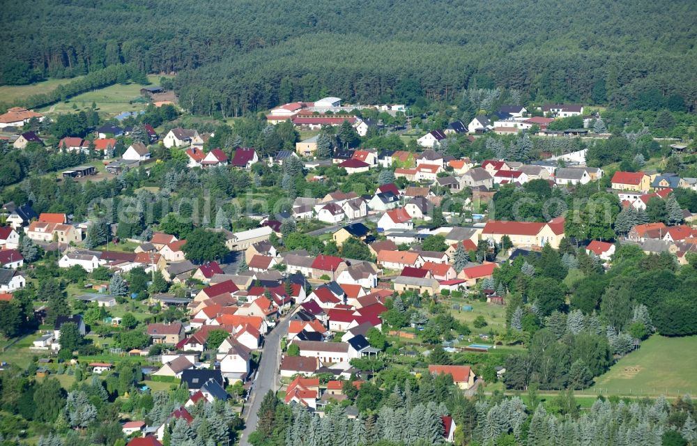 Aerial image Kraupa - Village view in Kraupa in the state Brandenburg, Germany