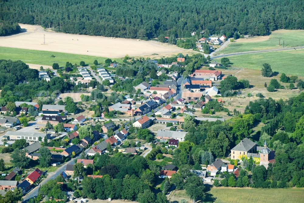 Krevese from the bird's eye view: Village view in Krevese in the state Saxony-Anhalt, Germany