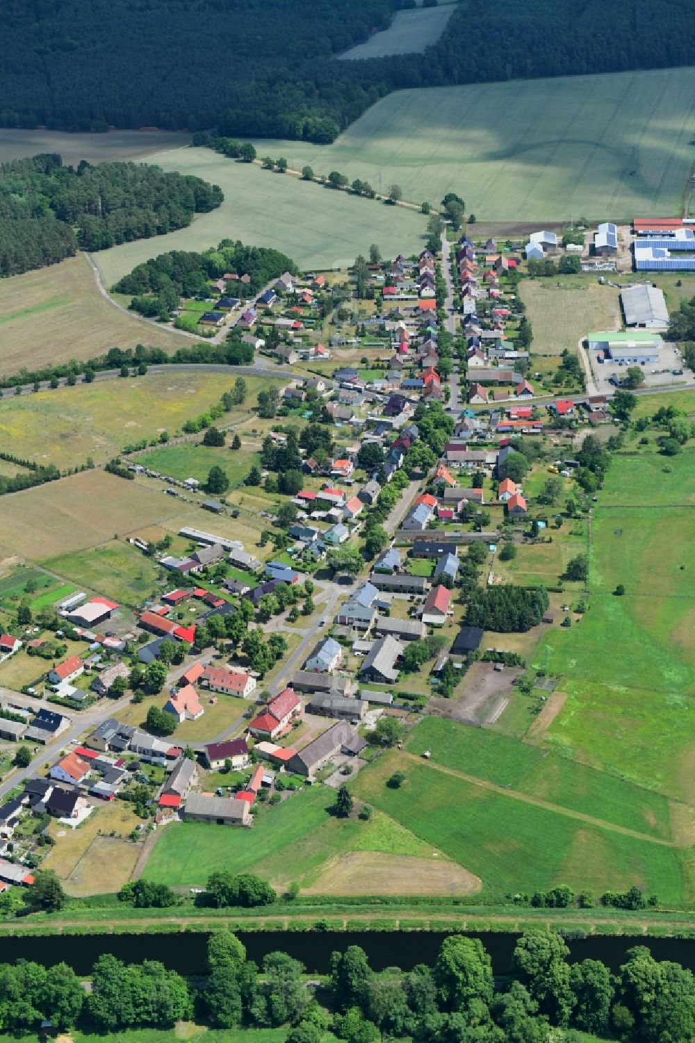 Aerial photograph Krewelin - Village view in Krewelin in the state Brandenburg, Germany