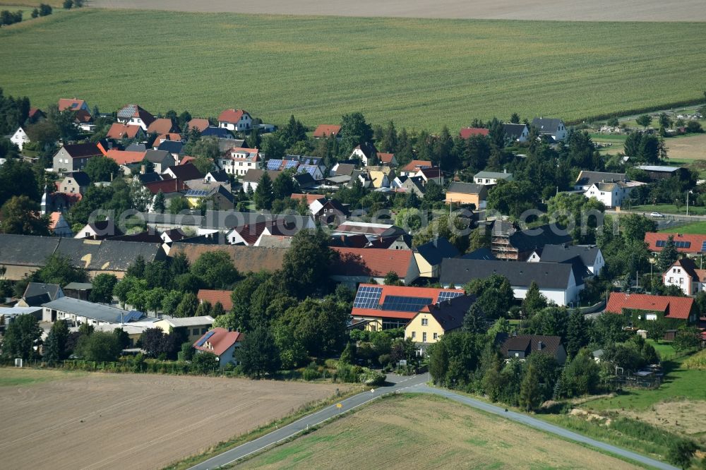 Körlitz from above - View of the village of Koerlitz in the state of Saxony