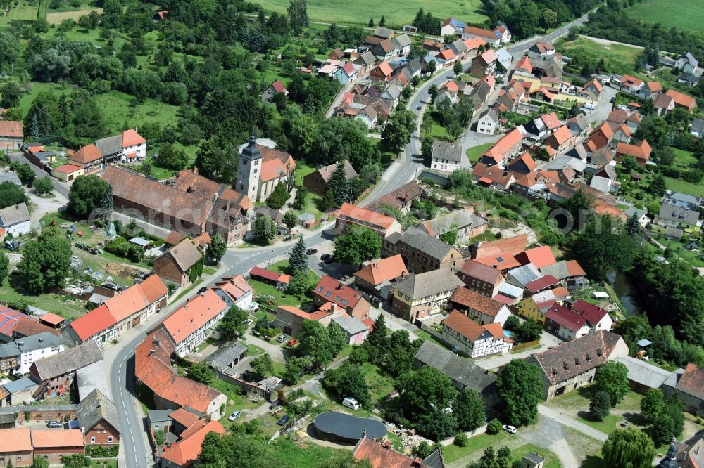 Krottdorf from the bird's eye view: Village view of Krottdorf in the state Saxony-Anhalt