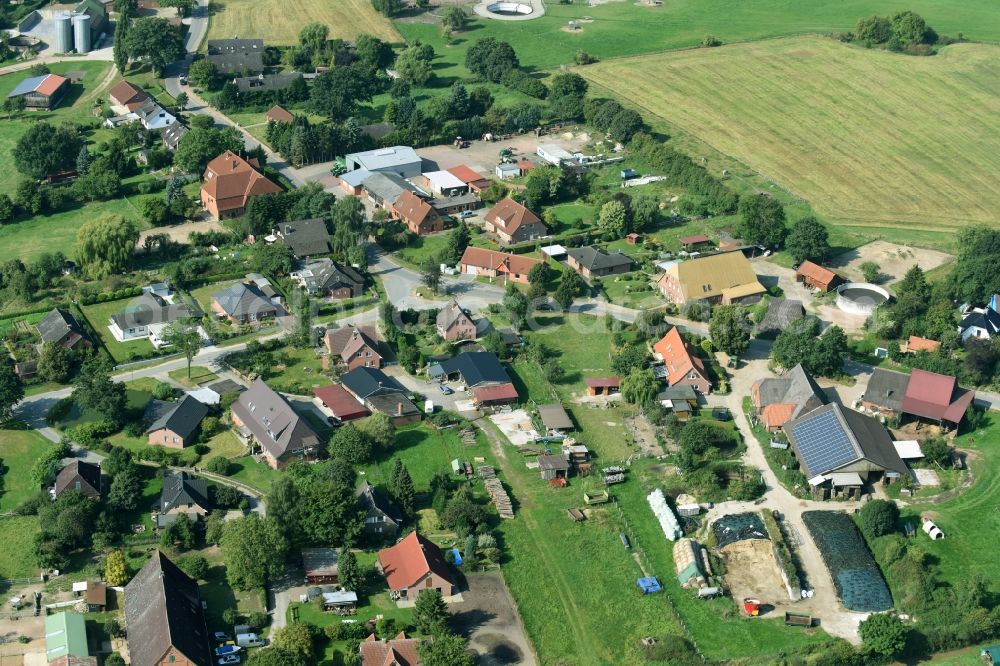 Krukow from the bird's eye view: Village view of Krukow in the state Schleswig-Holstein