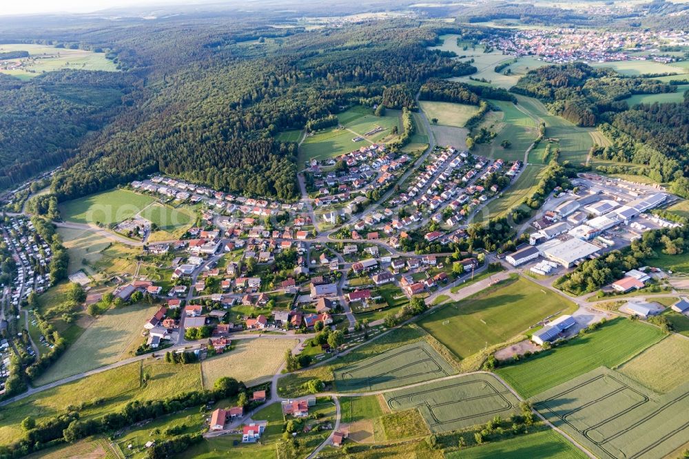 Krumbach from the bird's eye view: Village view in Krumbach in the state Baden-Wurttemberg, Germany