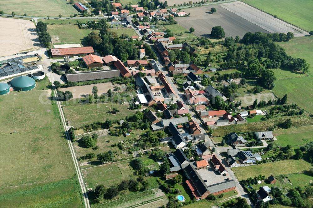 Käthen from above - Village view of Kaethen in the state Saxony-Anhalt