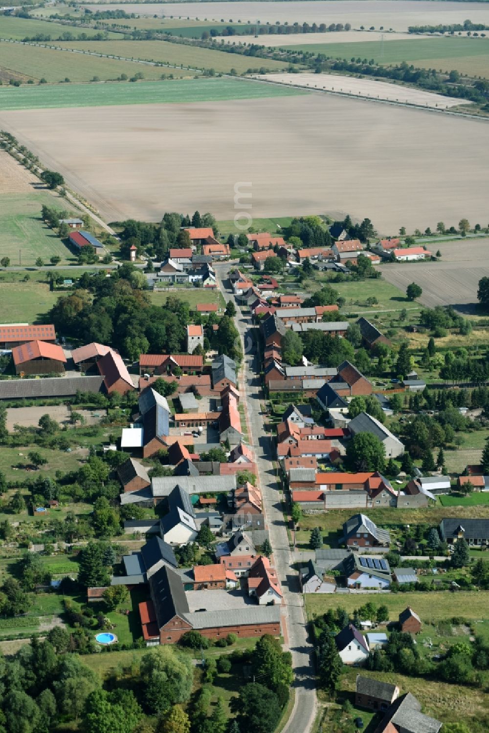 Käthen from above - Village view of Kaethen in the state Saxony-Anhalt